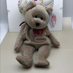 Ty Beanie Baby 1999 Signature Plush Bear With Heart Patch NWOT Collectable